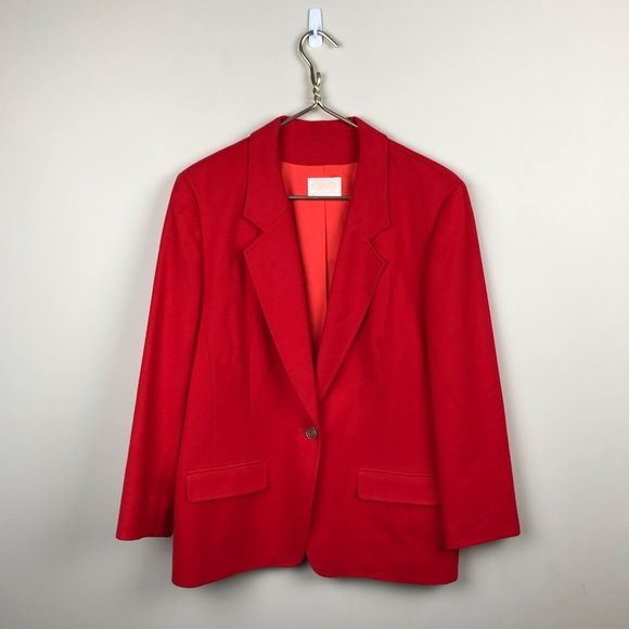 Pendleton Jackets & Blazers - Vintage Pendleton Red Wool Blazer Size 12/14